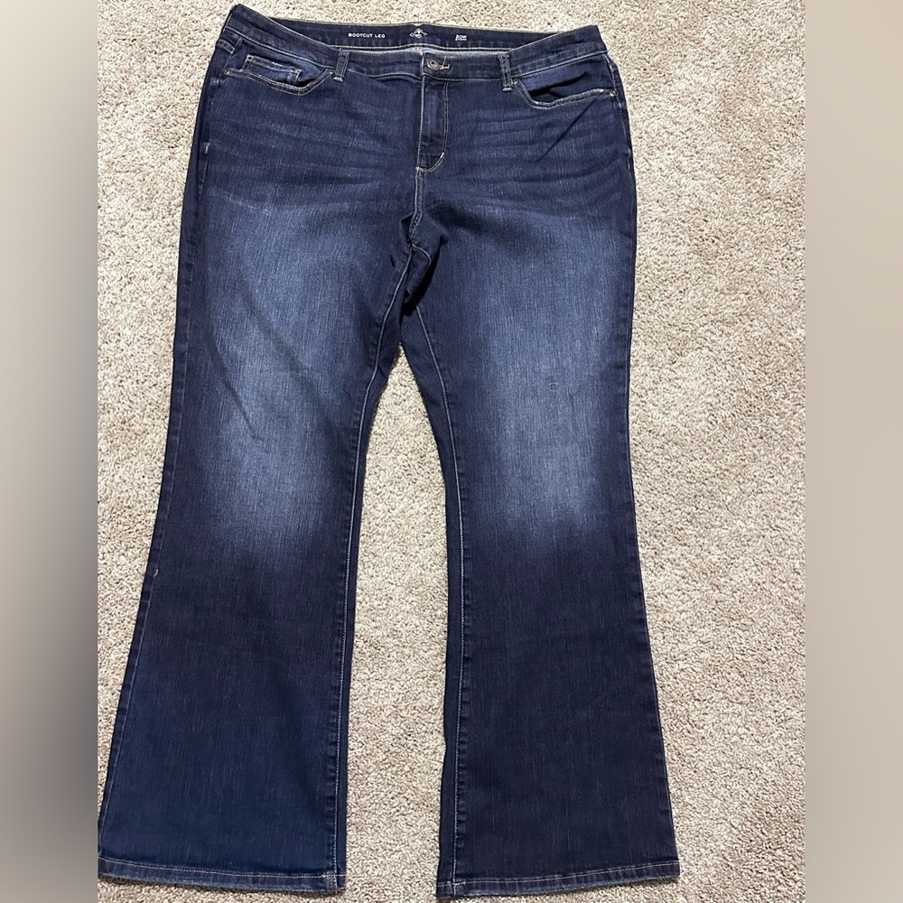St. John Dark Indigo Flare Jeans